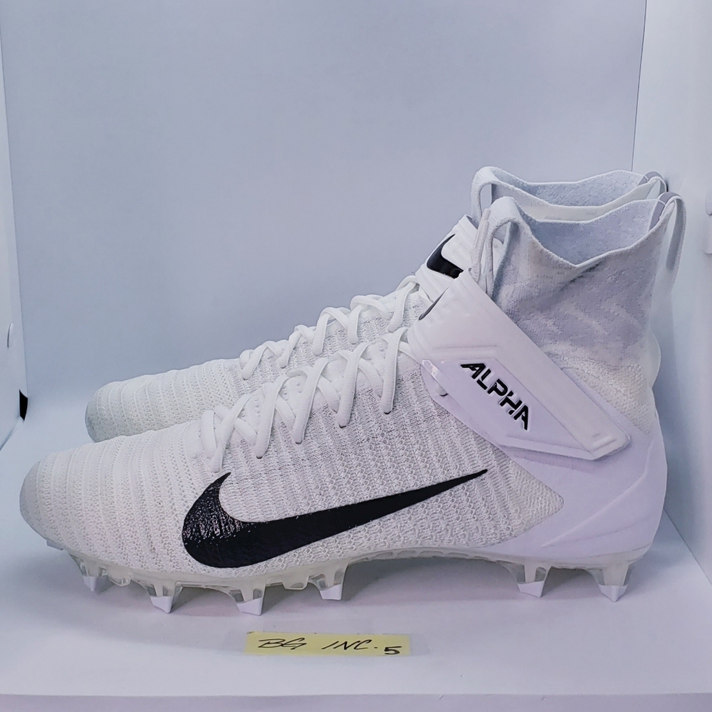 NEW Size 14 Men's Nike Alpha Menace Elite 2 Football Cleats White AO3374-101 - Picture 7 of 11